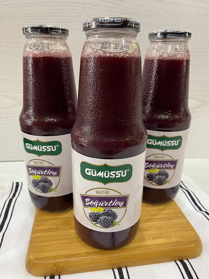 6'lı Koli Litrelik Gümüşhane Böğürtlen Suyu