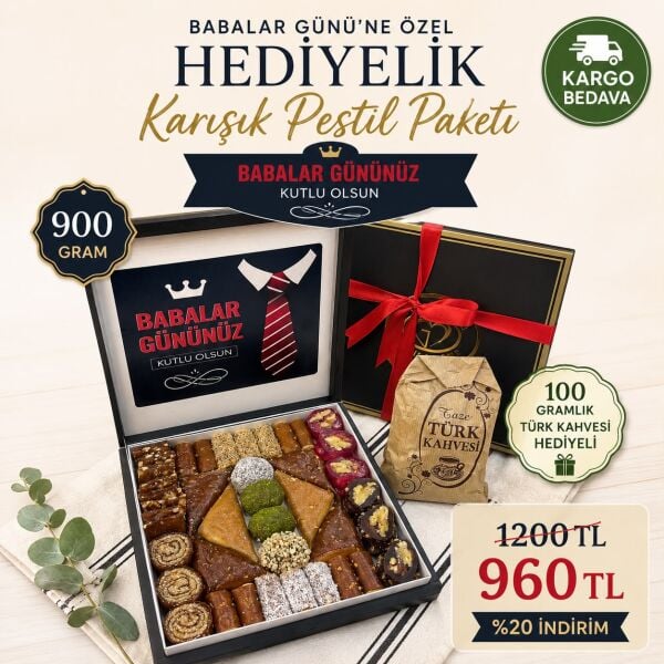 900Gr Babalar Gününe Özel Pestil Paketi + 100Gr Türk Kahvesi Hediyeli(KARGO BEDAVA)